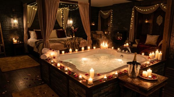 Les meilleures escapades romantiques en love room avec jacuzzi