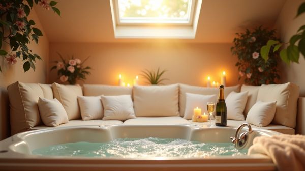 Un weekend romantique dans une love room avec jacuzzi